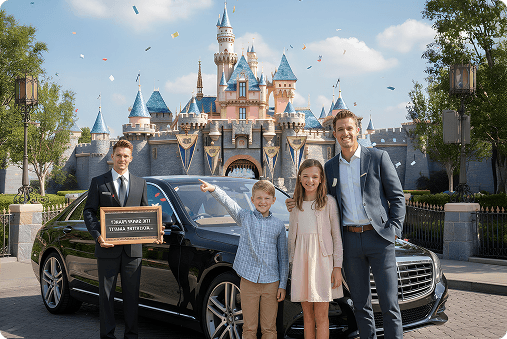 Family at Disneyland Paris